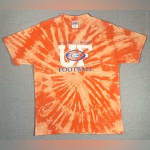 University of Florida Football Hand Made Tie Dye T Shirt US Size Medium